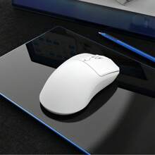 CHANGXIE A 2.4G Wireless Mouse, 6-Key Office Gaming Mouse, Ergonomic Grip, LOGO That Can Glow, White And Black