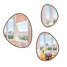 Kit Of 3 Mirrors With Organic Frame, Elegant Design - Lạc đà - Xem 4