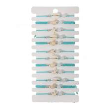 6 Sets Of 72pcs/2 Sets Of 24pcs/1 Sets Of 12pcs Fashionable Charm Ocean Elements Shell Starfish Beads Bracelet Jewelry, Suitable For Couples, Adjustable Bracelet & Anklet, Suitable For Daily, Beach, Travel, Wedding, Gift