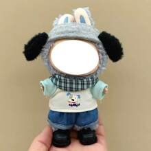 Nuevo artículo recién llegado y talla grande vendido - Conjunto de ropa casual para pequeño perro de 17 cm Labobo Doll, con accesorios colgantes, ropa de plástico intercambiable y diseño lindo para Labubu (solo ropa)