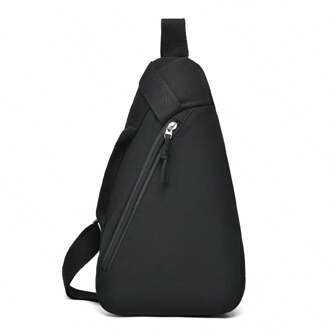 1 pièce Sac banane mode multifonction, couleur unie minimaliste pour homme. Sac poitrine, sac bandoulière, sac de rangement pour téléphone portable, convient pour les sports en plein air, les élèves du collège et de l'université. À offrir aux hommes et aux enseignants.
