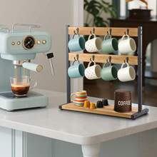 2-Tier Mug Tree  Coffee Mug Holder Stand With Storage Base Mug Display Organizer Mug Holders Cup Storage Organizer For Home Kitchen Bar Counter Display Tea - Original Wood Without Shelves - View 7