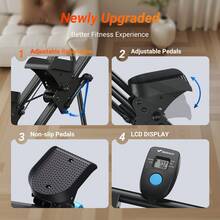 MERACH Stair Stepper For Home Gym Exercise, Adjustable Resistance & Pedals, New Version Vertical Climber Machine For Full-Body Workout, Compact Folding Cardio Exercise Climber With Extended Step Range - 黑色 - 查看 4