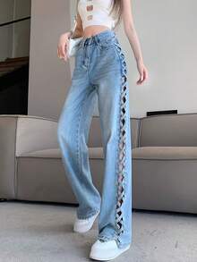 Women Pants - Blue - View 5