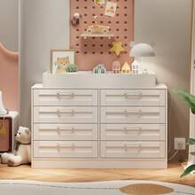CuisinSmart Changing Table Dresser, Baby Nursery Dresser With 8 Drawers, Multi-Functional Baby Changing Table, Diaper Changing Station For Children's Room - trắng - Xem 6
