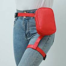 PU Material Sports Cycling Waist Bag Leg Bag Waterproof Multi-Functional Portable Sports Storage Bag