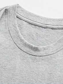 100% Cotton Unisex T-Shirt Short Sleeve Summer Vest 200g Cotton Comfortable Breathable Funny T-Shirt Men's Stylish And Casual Print Fashion Casual Outdoor Sports Fitness Tops Holiday Gift - 淺灰色 - 查看 3