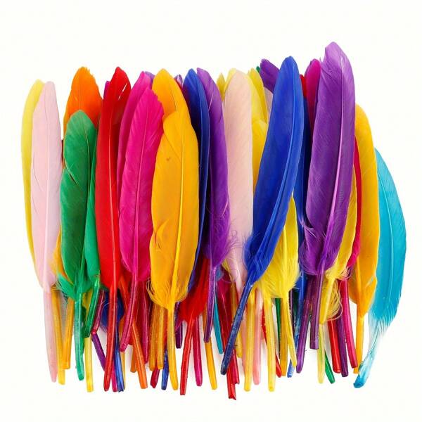 Colorful Feathers - Natural Soft Goose Feathers For DIY Crafts