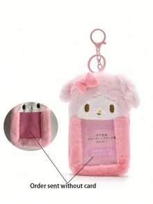 1pc Cute Melody And Pudding Dog Collection Card Holder Keychain - 14cm/5.5" Adorable Photo ID Holder With Display Case, Anime Keychain Accessory, Birthday/Christmas/Back To School Gift
