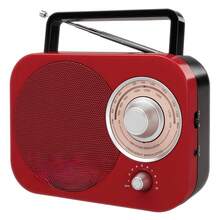 Compact Red Radio With AM/FM Tuning, Battery-Powered Design, And Built-In Speaker For On-The-Go Listening. Simple Controls, Lightweight Build, And Vibrant Red Finish-Ideal For Travel, Outdoor Activities, Or Everyday Use With Classic Radio Functionality. - Burgundy - View 1