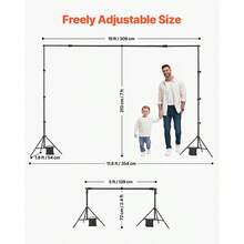 Backdrop Stand Background Stand Kit 7 X 10 Ft For Party And Photo Studio - Six Feet - View 3