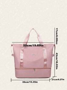 1 件时尚潮流尼龙扩展防水耐磨通用旅行包男女适用大学生适用旅行适用返校适用运动适用行李包过夜包随身包手提包健身包手提包手提包周末包手提包度假适用户外适用商务适用度假适用医院适用手提箱行李袋行李袋大学包行李袋周末包医院包粉色冬季