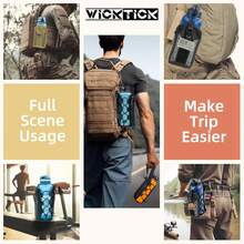 WICKTICK Molle Water Bottle Holder Pouch 16 24 32 40 64 Oz - Multi-Purpose Tactical Fuel Bottle Bag, Adjustable Size For Outdoor Activities, Adapted To Backpack_Vest_Belt - Green - View 2