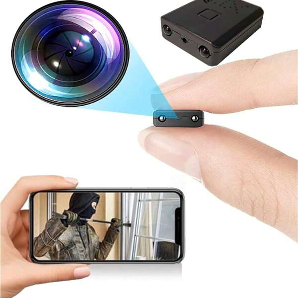 Small Wireless WiFi Camera Hidden Spy Security Cameras,Mini Nanny Cam Smart Home, Pet Dog Baby Camera Indoor Outdoor 1080P Remote Portable, Phone APP Room Camera