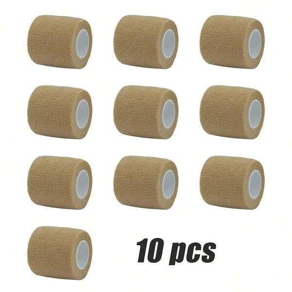 10 Pcs 3.8CM*2M Self Adhesive Elastic Bandage Non-Woven Fabric Tape Protective Gear Knee Elbow Support Injury Pad