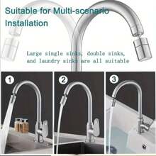 Splash Proof Faucet, 360 Degree Splash Proof Toiletries, Two Water Outlet Modes, Faucet Expansion Device, Foaming Device, Rotatable Expansion Device