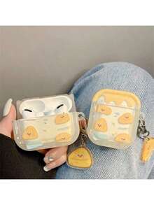 Yellow Cheese/Cat Design Protective Case Compatible With Apple , Anti-Scratch And Drop Protection - Clear - View 4