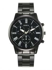 Conjunto de 4 relojes de cuarzo de alta gama para hombres, con correa de aleación de zinc y correa, regalo perfecto para la escuela, ceremonia de graduación o cualquier ocasión, ideal como regalo para hermanos, adecuado para usar en diversas ocasiones.