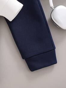 Toddler Cartoon Pattern Printed Warm Crew Neck Sweatshirt And Long Pants Set