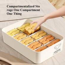 Skrzynka do przechowywania ubrań, szuflada do przechowywania w komodzie, organizer i przegroda do garderoby, może przechowywać bieliznę, skarpetki (beżowe)