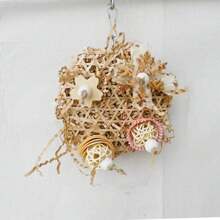1 Piece Accessories, Colors And Styles, Shipped Randomly, Bird Supplies, Bamboo Woven Straw Chewing Skewers, Natural Corn Cob, Grass Ball Chewing Supplies