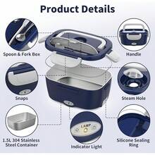 Lunch Box - Blue + White - View 8