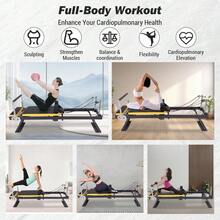 Pilates Reformer Machine 75"/91" ,Pilates Equipment With Springs For Full Body,Pilates Reformer Bed W/Dual Resistance Springs & Elastic Resistance Bands - 75" - Xem 7