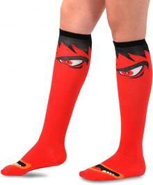 TeeHee Crazy Fun - Calcetines altos hasta la rodilla para mujer, paquete múltiple, Hasta la rodilla, 3 - Hasta la rodilla 6pair_monstruos - Ver 4