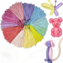 100 件透明 260 气球透明细长乳胶气球用于动物气球，适合初学者制作气球的优质气球，用于嘉年华派对装饰