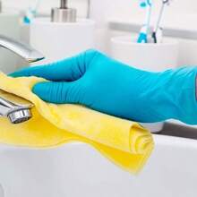 Nitrilhandschuhe Größe M, blaue Nitrilhandschuhe, 100 Stücke pro Packung, puderfreie und latexfreie Einweghandschuhe, Einweg-Küchen- und Mechaniker-Handschuhe, Einweg-Nitrilhandschuhe (Größen M, L und XL)