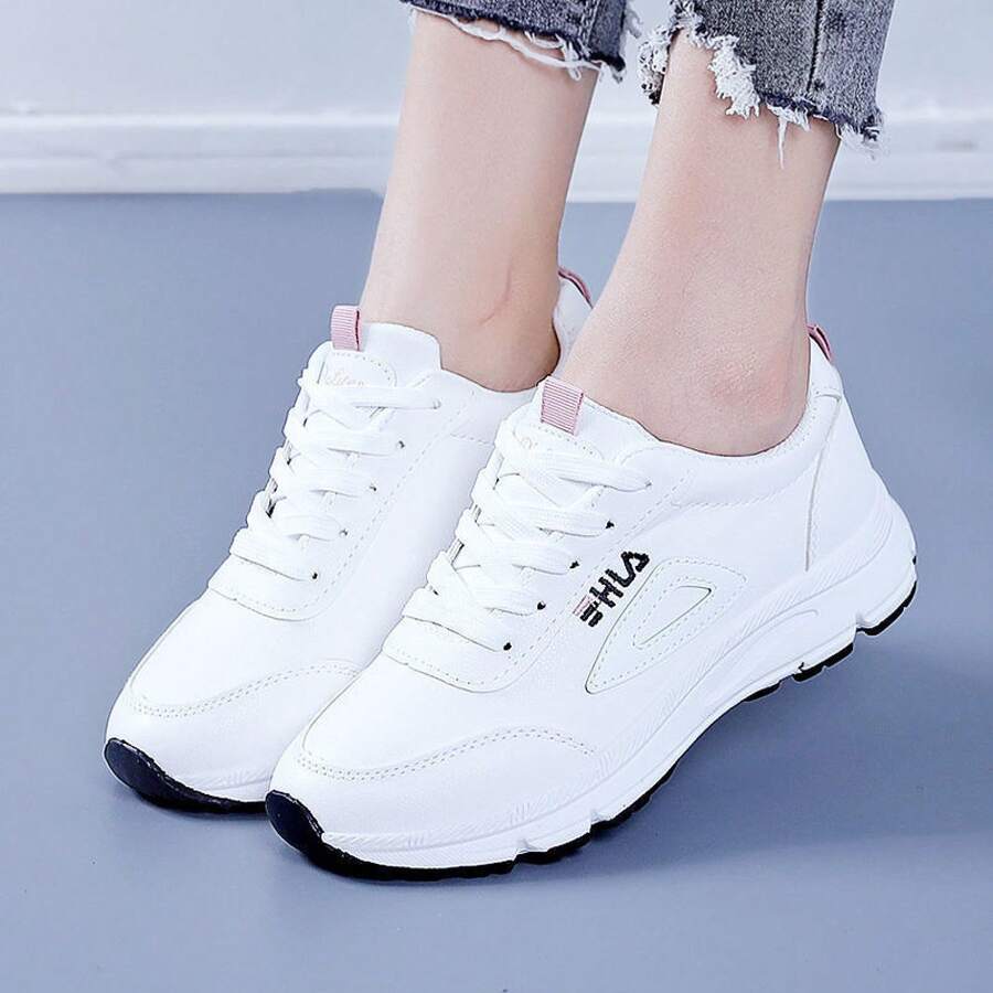 Women Walking Shoes - 白黑6628 - 查看 1
