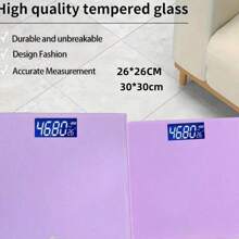 1 pezzo / 3 pezzi di bilancia digitale per il bagno, multi-colore e multi-size (26*26CM/28*28CM) quadrata e rotonda, ad alta precisione, accurata fino a 180kg, con display della temperatura, design decorativo, adatta per la perdita di peso e il monitoraggio della salute, display LCD, accessorio essenziale per il bagno e la palestra