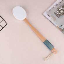 Aplicador de ungüento de protector solar multifuncional, cepillo de ducha de silicona con mango largo, aplicador de protector solar para la espalda - Verde - Ver 2