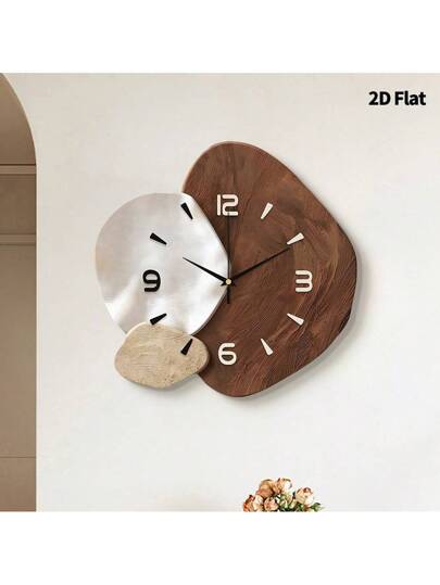 1pc Creative Art ation Wand Clock, Super Quiet Quartz Movement, No Ticking Sound, Room ation, Home Living Bedroom Classroom Kitchen Office Restaurant Ho