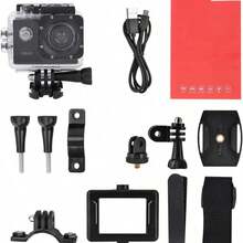 Mugast Action Camera 1080P,Digital Sports Video Camcorder Recording Cam 30m 2 Inch Screen With 140° Wide Angle Lens For Photography Shooting(Black) - Black - View 3