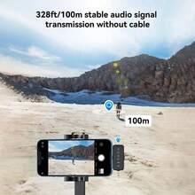 3-In-1 Professional Wireless Lavalier Microphone For IPhone, Android, Camera – 328ft Range, 20H Battery, Wireless Microphones, Noise Canceling For Recording, Live Streaming, - Regular Black - View 7