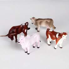 Farm Animals Toys Set,Simulated Calf Animal Model, Cow Statue Toy,Cake Decoration, Children's Holiday Gift