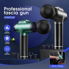 Masajeador de mano profesional, pistola de masaje portátil para fascia y Body, ligera, recargable, con 8 cabezales de masaje intercambiables