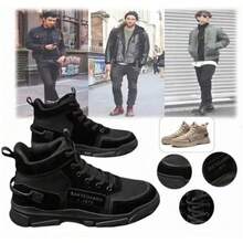 Zapatillas y botas de tenis para hombre, tácticas para exteriores, modernas, bonitas y cómodas. - Negro - Ver 7