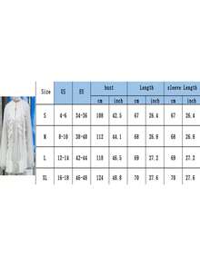 Women Ruffle Layered Flowy Shirt With Scarf Long Sleeve Tiered Peplum Babydoll Blouse Sheer Chiffon Summer Oversized Casual Peasant Tank Top Semi See Through Layers Vacation Beachwear Going Out Top - trắng - Xem 6