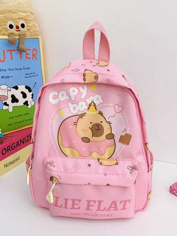 Neuer Campus Cartoon Rucksack, süßer Wasserschwein Großraum vielseitig leichter Schulrucksack