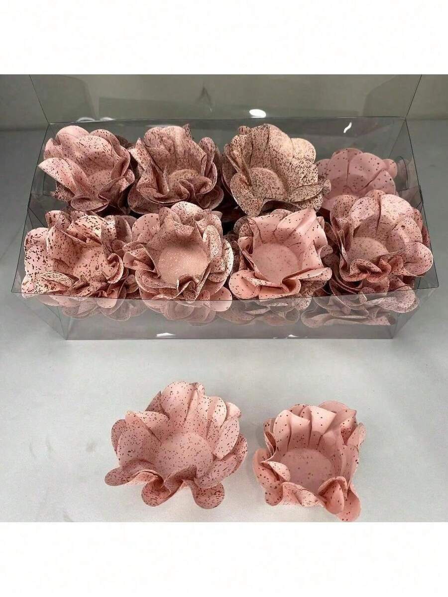 80 Cupcake Wrappers For Fine Sweets Flower Wedding Anniversary Ultrafest Lulli Style Model - Rose Gold New - View 1