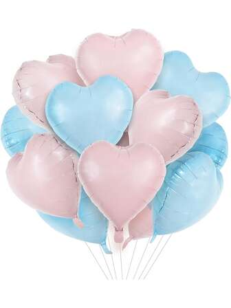 10 Multi-Colored Heart-Shaped Balloons 18 Inches In Size; Mylar Balloons In A Variety Of Colors; Heart-Shaped Party Supplies For Birthdays, Valentine's Day, Weddings, Bachelorette Parties, Engagement Parties, And Anniversaries.