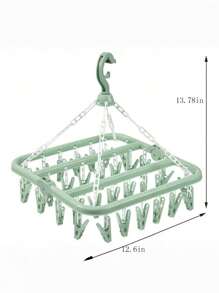 Tendedero plegable resistente al viento de plástico para ropa, calcetines y toallas