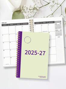 BUBU 1 pieza Planificador de calendario de 52 semanas + Pegatinas de índice. Este cuaderno espiral semanal y diario es un planificador de citas de 52 semanas que mejora la productividad, suministros de oficina, calendario para adultos y organizador personal, útiles escolares