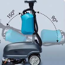 Outdoor Hand Push Sweeper Hand Pushed Small Floor Scrubber, Commercial Industrial Plant, Shopping Mall,Restaurant, Vacuum Mop Sweeping Machine