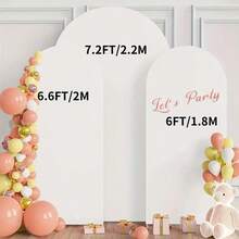 Phông nền hình vòm, kích thước 1,5m, 1,8m, 2,1m, 2,1m, vải phủ vòm cưới, phông nền hình vòm co giãn hai mặt, phông nền hình vòm mái vòm, thích hợp cho trang trí vòm cưới, tiệc sinh nhật - Màu trắng, xanh nhạt, đỏ, xanh đậm (Không bao gồm khung đỡ, chỉ có phông nền vải). - trắng - Xem 8