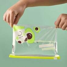 10/15/20-Pack Cute Cartoon Zipper Seal Bags | Reusable Self-Sealing Food Storage Bags | Thickened Airtight Freezer Bags For Fridge & Home Use | Freshness Preservation Pouches