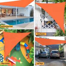 1/3 piezas,Toldo de vela triangular, impermeable y plegable, apto para terrazas, tela toldo de Oxford, utilizada para patios, jardines, actividades al aire libre, sombrillas de patio trasero, carpas de camping, telas de sombrilla, velas de sombrilla, toldos de patio, velas de sombrilla al aire libre, sombrillas, bloqueo UV, proporcionando efecto de sombra - Multicolor - Ver 7