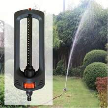 Cabezal de aspersor de césped ajustable con 19 boquillas, adecuado para áreas grandes - Sistema de riego de jardín ergonómico de arco alto, de plástico, ideal para regar el césped y el jardín, sistema de riego de césped | Aspersor de césped animado | Diseño ergonómico